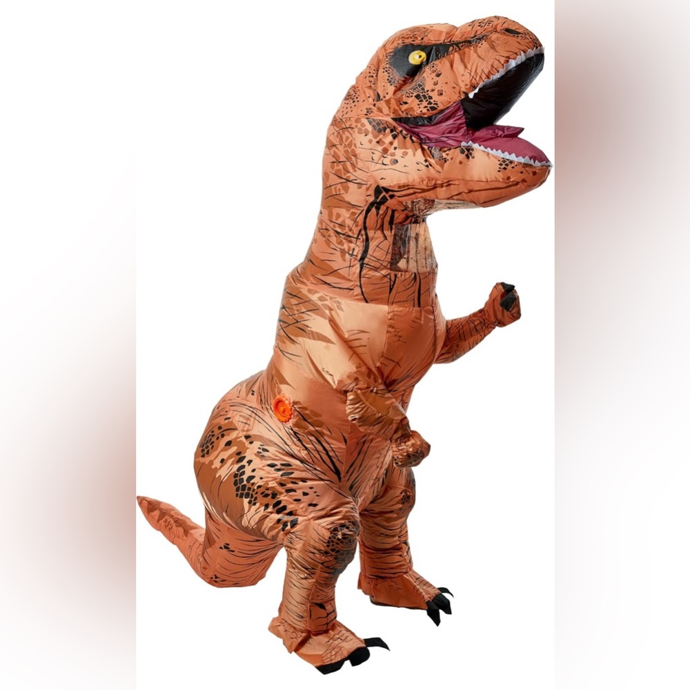 Rubie's T-Rex Inflatable Halloween Costume in Tan and Black